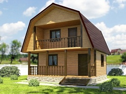 Каркасный дом 6x6 - КД 9 - строительство под ключ, проекты и цены в Казани - Строительная компания &laquo;Метрика&raquo;